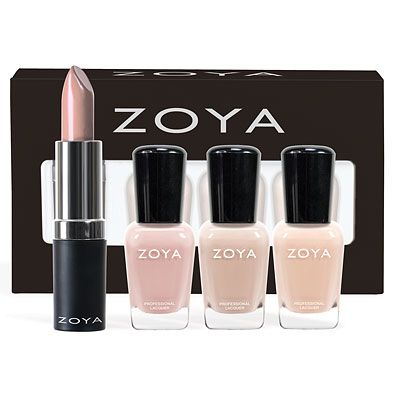 ZOYA Holiday Nude Kit - подарочный набор лаков 3 шт + помада, фото 6